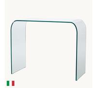 STILPROJECTSTORE - Consolle in Vetro Curvato Trasparente L 120 Made in Italy (Consolle 120)