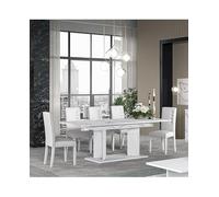 Stilprojectstore Tavolo da pranzo rettangolare moderno allungabile L.160/210, marmo bianco - Dream
