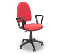 Stilsedie - Sedia Ergonomica da Ufficio con Braccioli fissi, sedie e schienale Regolabile con contatto permanente e pistone a gas Design Ergonomico per Scrivania e Uso Domestico Mod Torino (ROSSO)