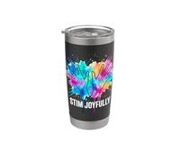 Stim Joyfully Autistic Rainbow Splash Art Bicchiere termico in acciaio inox doppia parete