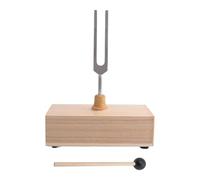 Stimmgabel Diapason da 528 Hz con cassa di risonanza, altoparlante in legno, colore argento e legno