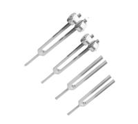 Stimmgabel Set B48B - Set di diapason for chakra for la guarigione, inclusi 128 Hz, 136,1, 256 e 384 con attivatore a disco da hockey, terapia del suono