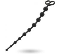 Stimolatore 10 perle anali Progressivo nero 34 cm x max 2,5 cm loop estrazione