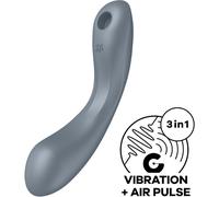 Stimolatore air pulse e vibromassaggiatore 3 in 1 Satisfyer Curve, Poids 0.34 Kg, Colore Verde