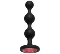 Stimolatore anale fallo a sfere butt plug con pietra dildo dilatatore liscio