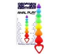 Stimolatore anale Progressivo 7 cuori Arcobaleno 21,5 cm silicone per max 3,4