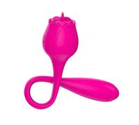 Stimolatore Clitorideo Vibratore Punto G a forma di Rosa Lecca e Vibra 2 in 1 con Licking e Vibrazione Clitoride e Vaginale 20 Modalità in Silicone Flessibile Sex Toy Donna Modellabile