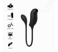 Stimolatore intimo femminile vibrante vibratore e succhia clitoride in silicone