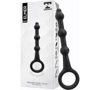 Stimolatore perle anali nero loop estrazione flessibile 13 cm silicone