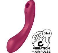 Stimolatore Rabbit 3 in 1 Satisfyer Curvy Trinity 1 - Rosso