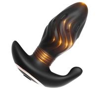 Stimulateur prostatique en silicone avec télécommande sans fil, 10 modes de pulsations et 10 modes de vibration, sextoy prostatique