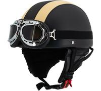 Sting Cruiser Nero Crema Casco Moto con Borsa S 55-56 cm