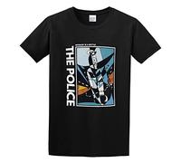 Sting & The Police Message in A Bottle Album Cover Abstract Rock Unisex 100% Cotton Short-Sleeve T-Shirts Black XL