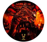 Stinger Gaming Woxter Stinger Floorpad Network Tappetino da Gioco a Pavimento, Tappetino Protettivo da Pavimento, Resistente all'Acqua, Lavabile, 100% Microfibra, Diametro 120 cm, Colore Rosso