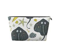Stingray di vita marina, Borsa da toilette Borsa per trucco Borsa per cosmetici Borsa da toilette da viaggio portatile