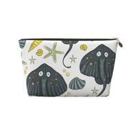 Stingray di vita marina, Borsa per il trucco Borsa per cosmetici Borsa da toilette da viaggio portatile Borsa da toilette
