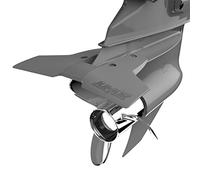 STINGRAY HYDROFOILS - Aliscafi Classic Junior 2 per 9.9-40 hp (grigio) - Ideale per piccole imbarcazioni - Pinne stabilizzatrici per motori fuoribordo/fuoribordo - Made in USA