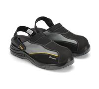 EUROROUTIER Stingray Black Leather, Zoccoli Scarpe Antinfortunistiche Certificate CE EN ISO SB+A+E+FO+SRC (Numeric_40)