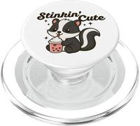 Stinkin Carino Cartoon Baby Skunk Bere Boba Kawaii Style PopSockets PopGrip per MagSafe