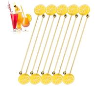 Stirals da cocktail - 10 pezzi di miscelazione della maniglia lunga | Stirrili in acciaio inossidabile | Stionsfull spoon | Swizzle Stick | Cucchiaino shaker adatto a cocktail, mocktail e bar per bar