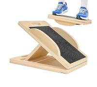 Stirapolpacci - Panca in Legno per Equilibrio e Stretching,Attrezzatura Fitness Regolabile per Esercizi Gambe Ginocchia Piedi Tallone
