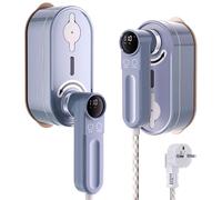 Stiratore Verticale, Potente Ferro da Stiro Verticale da 1200 W con 6 Temperature, Stiratura a Secco e a Vapore, Ddisplay LCD, Riscaldamento Rapido, Maniglia Girevole a 180°, per Ccasa e Viaggio