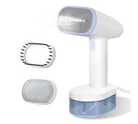 Stiratrice a Vapore per Abiti, Portatile e Maneggevole, Capacità di 250ml, 1600W, Riscaldamento 25s, Spegnimento Automatico, Autol Pulizia, Nessuno Schizzo d'acqua, per Casa, Ufficio e Viaggio