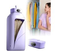 Stiratrice a vapore per indumenti appesi Macchina da stiro a vapore verticale automatica e wireless per una rapida rimozione delle pieghe(Purple)