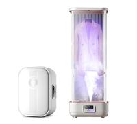 Stiratrice a vapore portatile da 900W for la rimozione delle pieghe 3 livelli di vapore regolabili appendibile pieghevole stiratura rapida for viaggi a casa