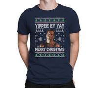 Stirb Lento Merry Christmas Bruce Willis - Set di magliette da uomo, blu navy, XL