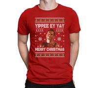 Stirb Lento Merry Christmas Bruce Willis - Set di magliette da uomo, Colore: rosso, XL
