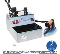 Stirella Super Vapor Plus 2,4 Lt dotata di Manometro di Pressione ed elettro valvola esterna Plus Ferro professionale carcassa Inox inox