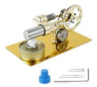 Stirling Engine Model Generatore di elettricità fisica Laboratorio Strumento didattico in acciaio inox Modello Montaggio Stirling Engine Model Kit per scienze infantili Istruzione