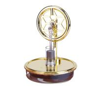 Stirling Engine Model, Low Temperature Generator Kit, Desktop Science Experiment Brass Steel Build, for Home Decor, Educational Display, Adult Learning, Physics Project, Desk Accessory