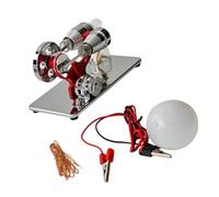 Stirling Modello Motore Assemblaggio Metallo Multicolore LED Fisica Strumento di Insegnamento per Istruzione Scienza Motore in Lega di Alluminio