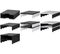 Stirodoc unità di base Styro, 1 soggetto, stazione di smistamento nero/nero 1 largo/1-alto, pavimento/coperchio: nero, -1 pezz