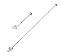 Stirring Spoon - Spoon telescopic Stainless Steel Spoon, Cooking Aid Accessory, With Easy Handling | Long Handled and Extendable Mixing Spoons For Picnic, Travel, To Use