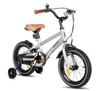 STITCH 14 pollici Silver Boys' and Girls' Bike per 3, 4 e 5 anni con stabilizzatori e freni a mano, Silver...