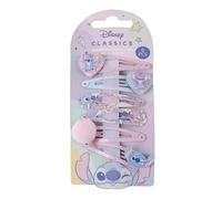 ARTESANÍA CERDÁ, S.L. Fermagli per capelli Stitch – Set 6 pezzi colori pastello e glitter – Azzurro