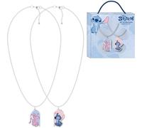 Stitch & Angel Collane con ciondolo a forma di cuore partito | Bigiotteria per bambini 2 pezzi con confezione regalo ufficiale Disney Lilo & Stitch