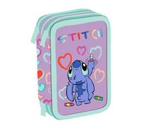 SJ GANG STYLE JAM GANG Astuccio Scuola 3 Zip, Fucsia, Portapenne Triplo Scomparto Completo Di Penne, Matite, Colori, Accessori Zaino, Scuola Elementare, Bambina