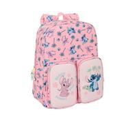 STITCH BEACH - Zaino per bambini, adattabile al carrello, facile da pulire, ideale per bambini di diverse età, comodo e versatile, qualità e resistenza, 26 x 11 x 34 cm, Rosa pastello, M, Casual