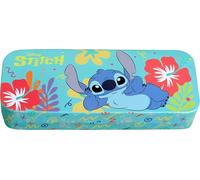 Stitch Beauty Barattolo a 3 livelli | Set trucco per bambini con smalti, adesivi, ombretti e lucidalabbra in valigetta di metallo