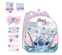 Stitch Beauty Set - Include Zaino, 1 Fiocco, 6 Forcine e 9 Elastici - Multicolore - Ideale per sorprendere i tuoi bambini - Design ispirato a Stitch - Prodotto originale progettato in Spagna