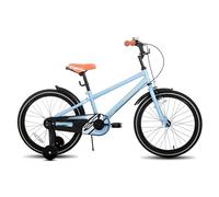 STITCH Bicicletta vintage per bambini da 18 pollici, per bambini da 6 a 8 anni, bicicletta per bambini da 18 pollici, con riser e supporto, blu