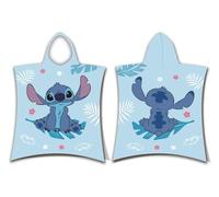 Stitch "Blue" - Asciugamano a poncho per bambini, morbido e assorbente, con cappuccio, 50 x 115 cm, copricostume da bagno per ragazzi e ragazze, ad asciugatura rapida, comodo e leggero, perfetto per