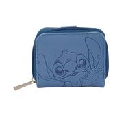 STITCH BLUE - Portamonete a portafoglio, standard, comodo e versatile, qualità e resistenza, 11 x 20 x 9,5 cm