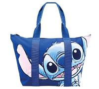 Borsa da spiaggia Stitch Disney Grande 43 x 33 x 15 cm (21 L) - Borsa da donna in nylon con cerniera e tasca interna, borsa da piscina Shopper estiva resistente