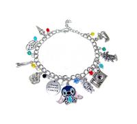 Stitch Bracciale A Maglia Ohana Means Family Lilo Disney Metallo Nichel Free