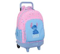 Safta Zaino STITCH BRIGHT per bambini con ruote, grande e rimovibile 33x22x45 cm